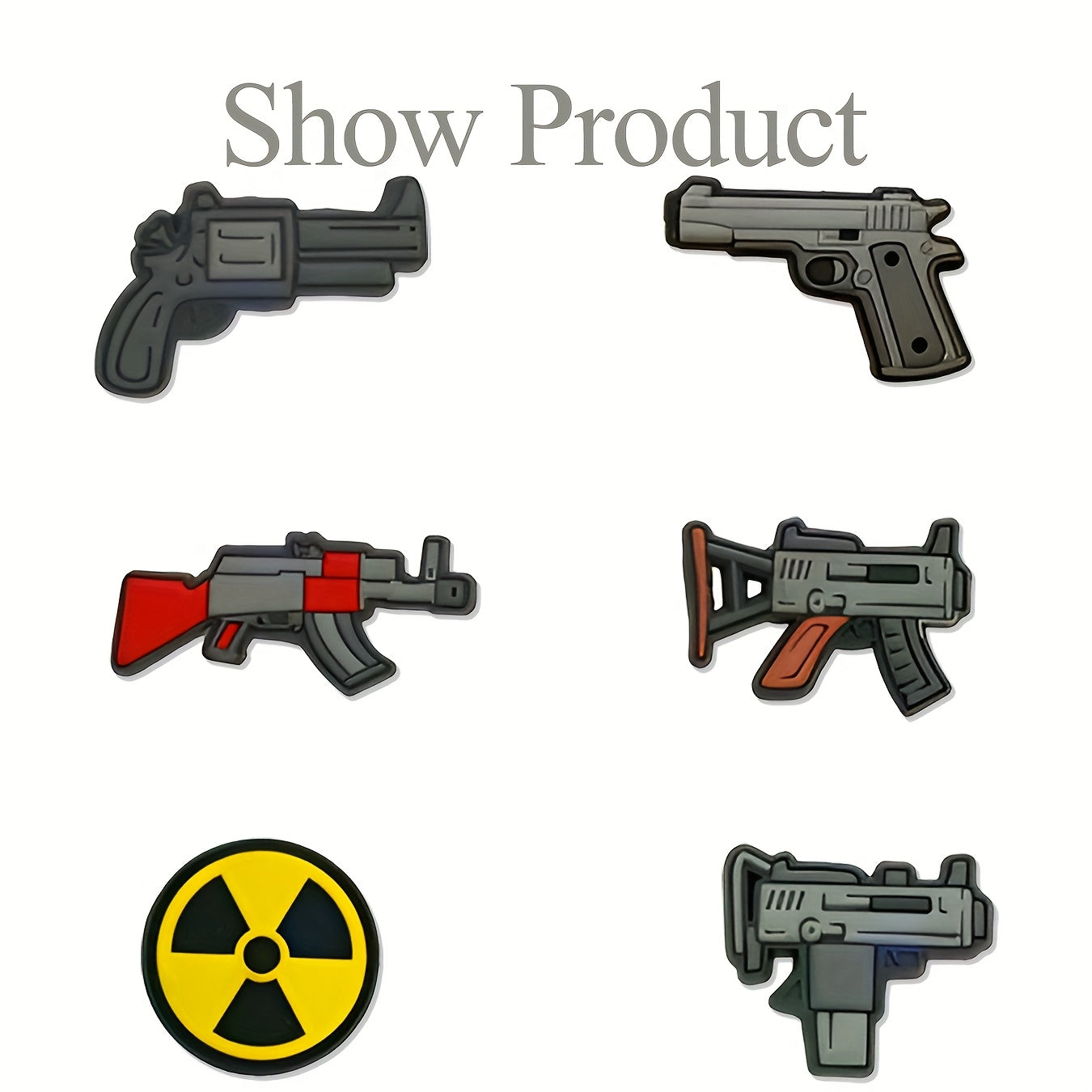 Kids Toy Gun Set 16 Pieces Plastic Play Shooting Accessories