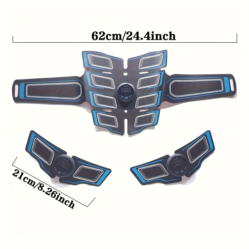 Rechargeable Waist Massager with 8 Detachable Pads Adjustable Intensity Portable Lumbar Support