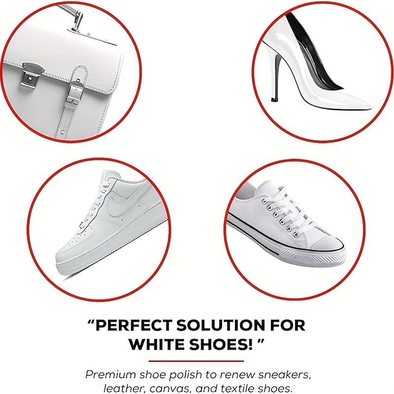 Men's White Shoe Touch-Up Cream for Scratches and Yellowing Repair