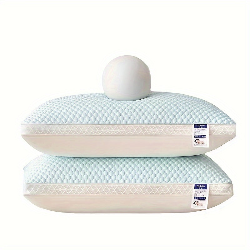 Set of 2 Breathable Tofu Pillows for Neck Support and Comfort at Home or Hotel