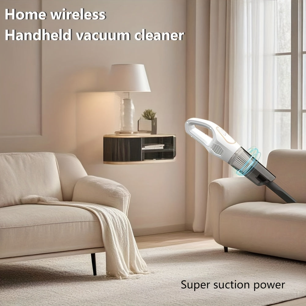 Cordless Stick Vacuum Cleaner with USB Rechargeable Lithium Battery 2000mAh 6KPa Suction Quiet 60dB
