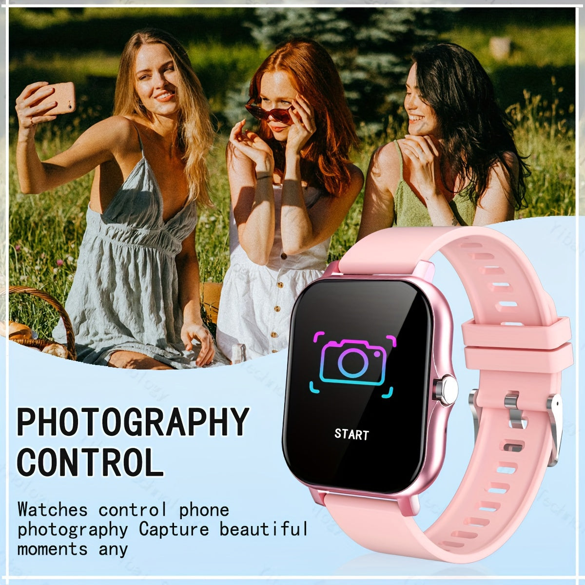 2.01-Inch Full Screen Touch Sports Smartwatch for Men and Women Make Calls Track Steps Calories Multi-Sports