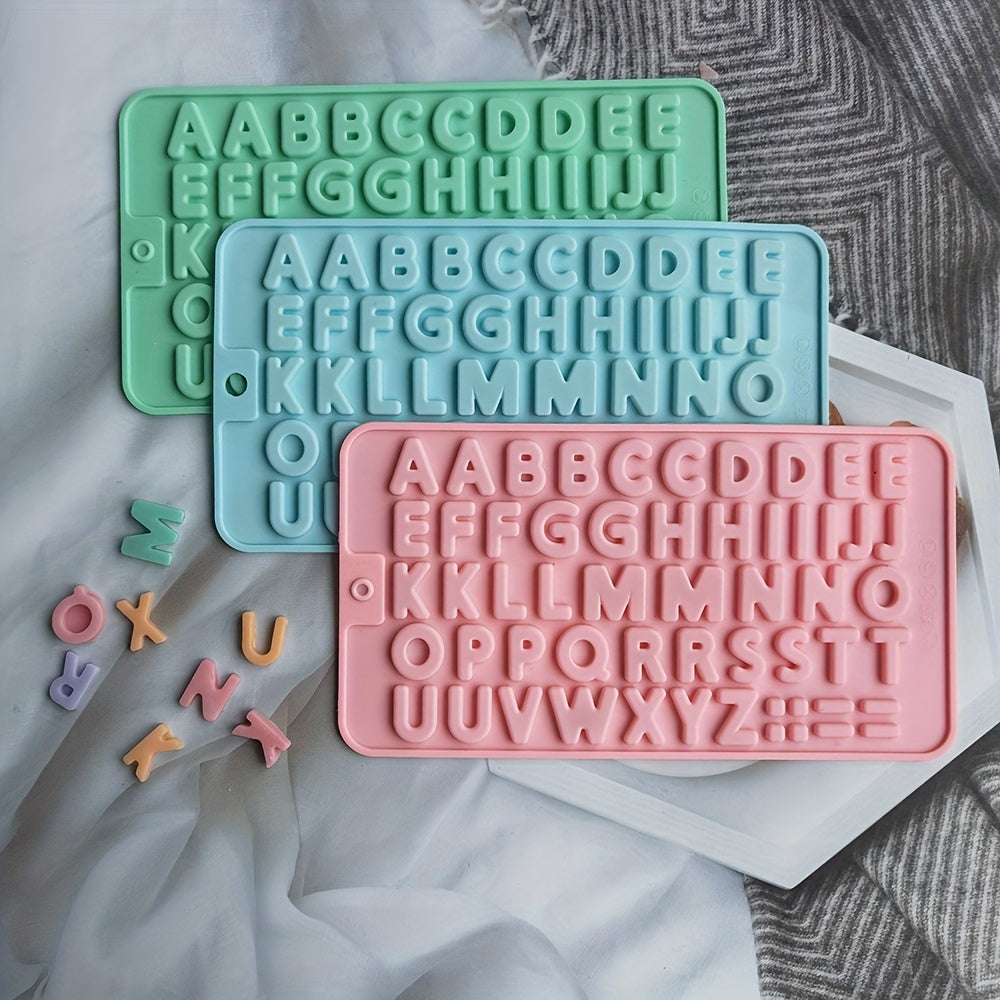 Silicone Alphabet Chocolate Mold for Candy Making and Baking BPA-Free