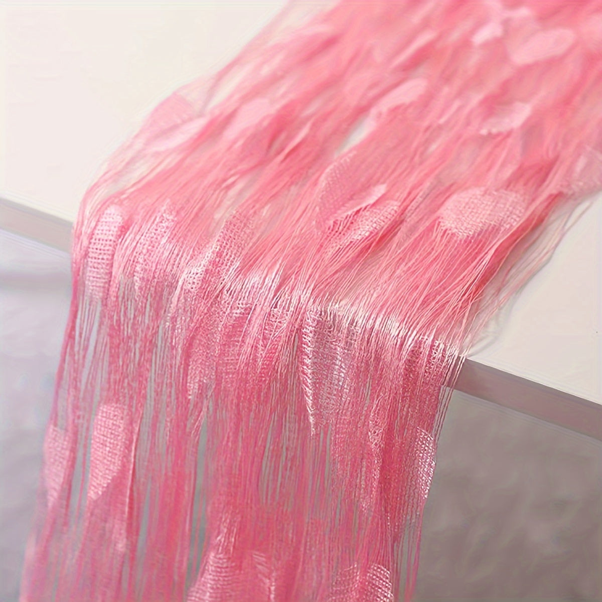 Pink Heart Tassel Door Curtain for Weddings and Home Decor