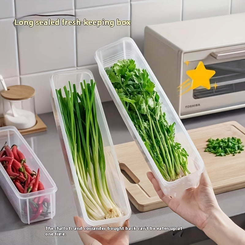 Set of 2/6 Plastic Food Storage Containers for Refrigerator, Vegetable Keeper
