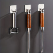 Heavy Duty Stainless Steel Adhesive Hooks for Towels Coats Clothes in Kitchen Bathroom Home
