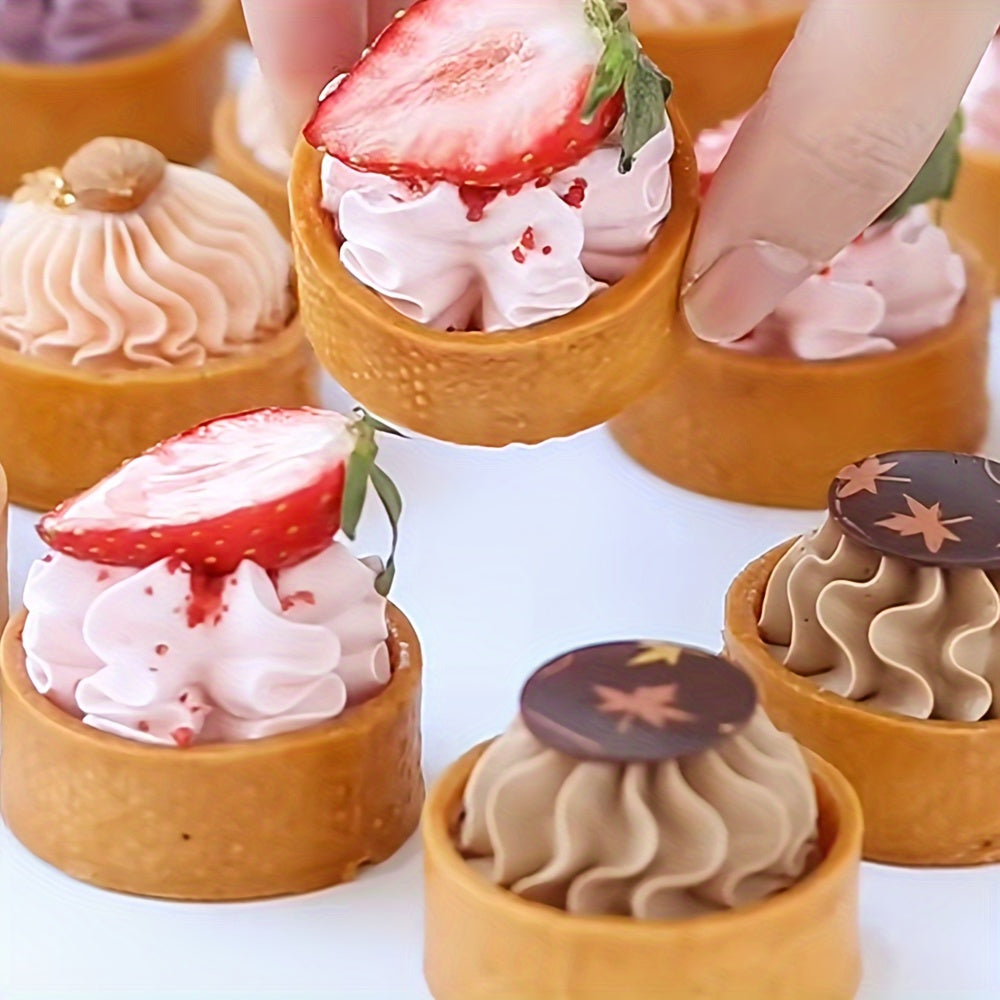 Stainless Steel Tart Ring 5cm Non-Stick Perforated Dessert Mold for Baking