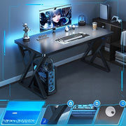 White Wooden Desk for Gaming Work and Study Sturdy Multi-Functional Home Office Table