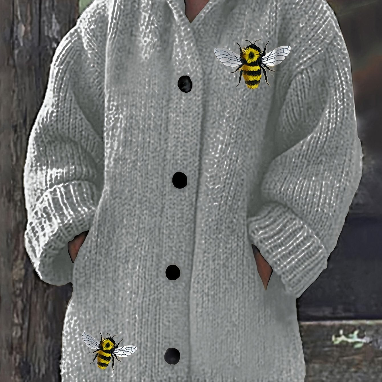 Women's Knitted Hooded Cardigan Plus Size Casual Autumn Winter Fashion