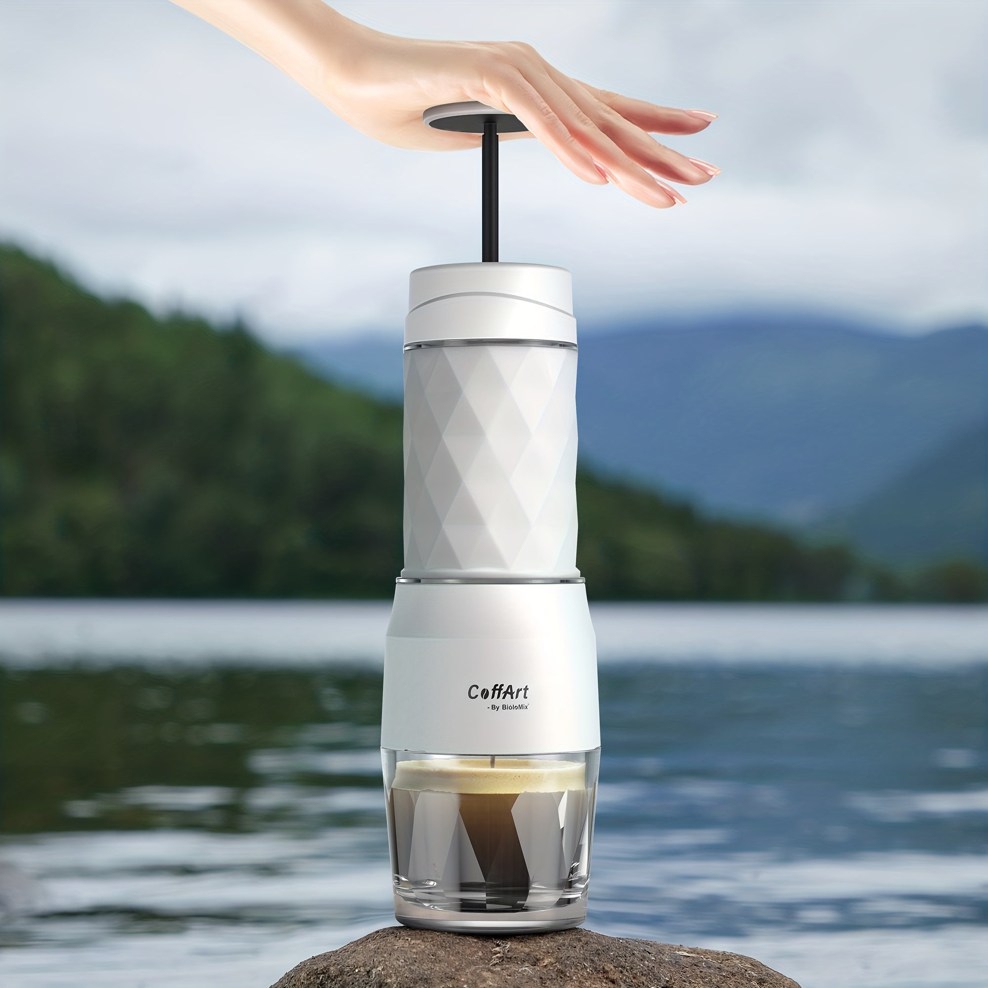 Portable Coffee Maker Hand Press Capsule Ground Brewer for Travel