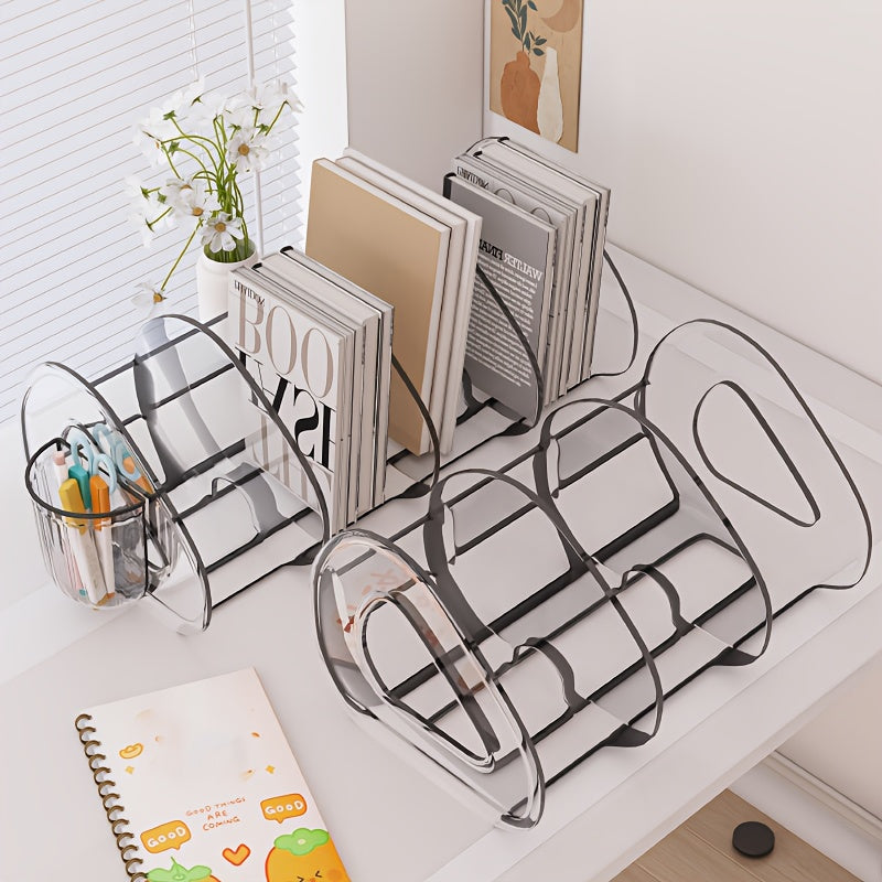 Estantería de plástico con forma de hoja de corazón, almacenamiento móvil desmontable para hogar y oficina