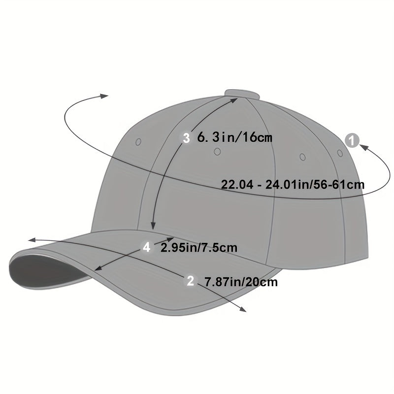 Men's Casual Polyester Baseball Cap Sun Hat Adjustable One Size