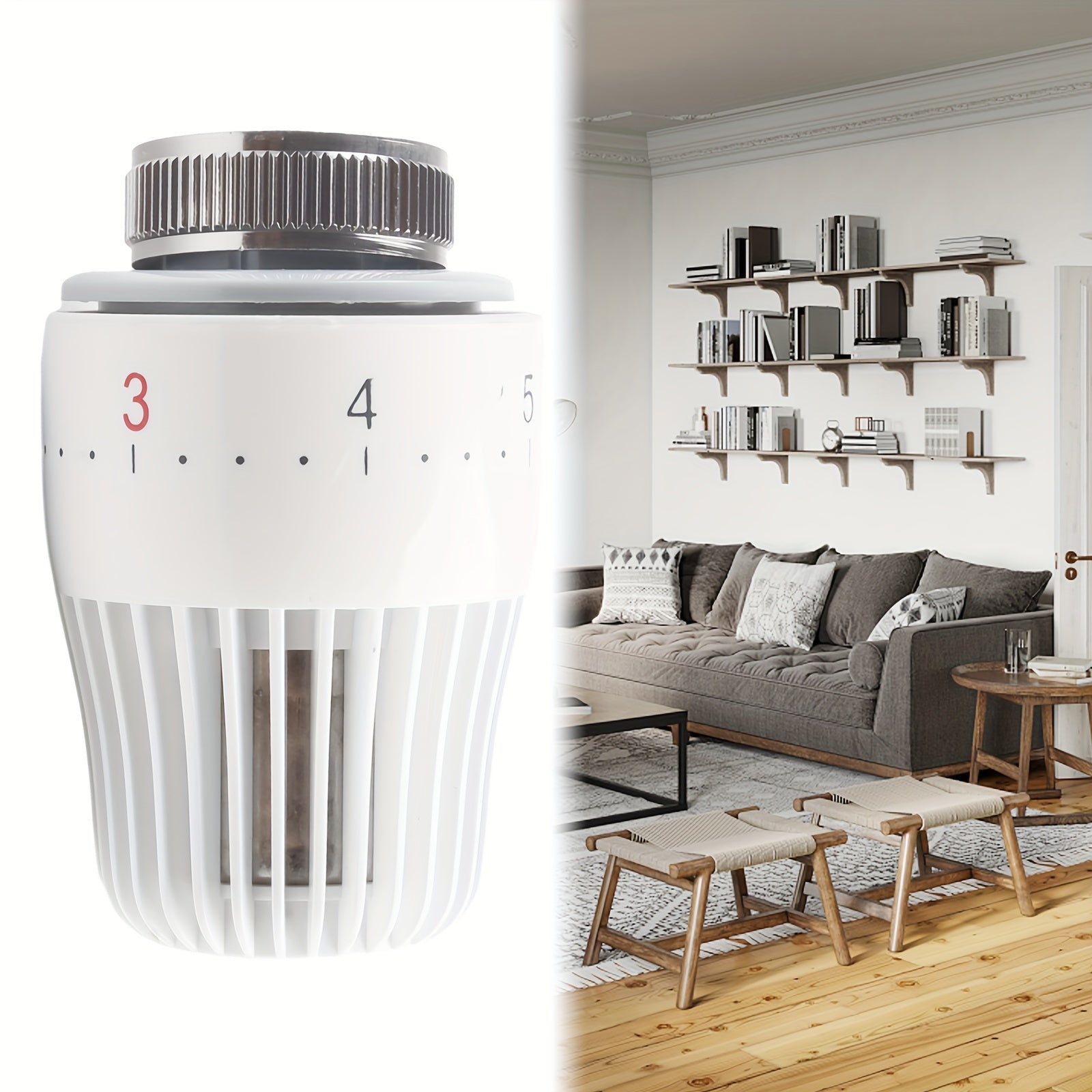 Replacement Thermostatic Radiator Valve M30x1.5 Digital Temperature Display