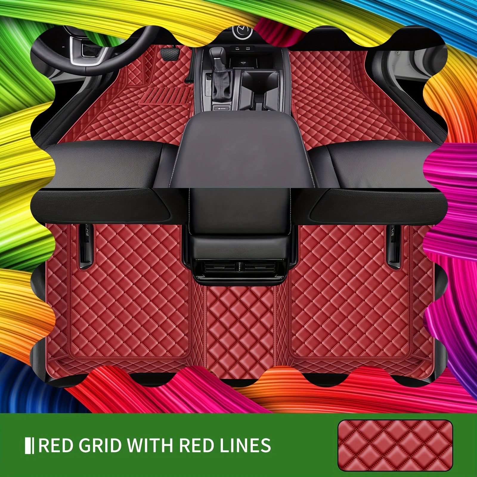 Car Floor Mat Set for SUV Leather Waterproof Durable Easy to Clean