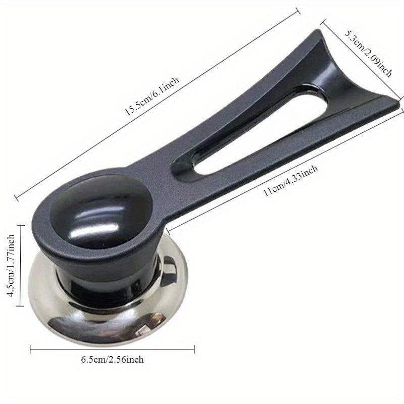 Mango de bakelita con soporte de plástico de diseño ergonómico, perla superior, orejas para tapas