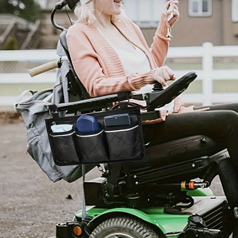 Universal Wheelchair Walker Stroller Storage Bag with Carrying Handle