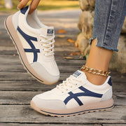 Women's White Thick-Soled Casual Sneakers for Spring Summer 2025
