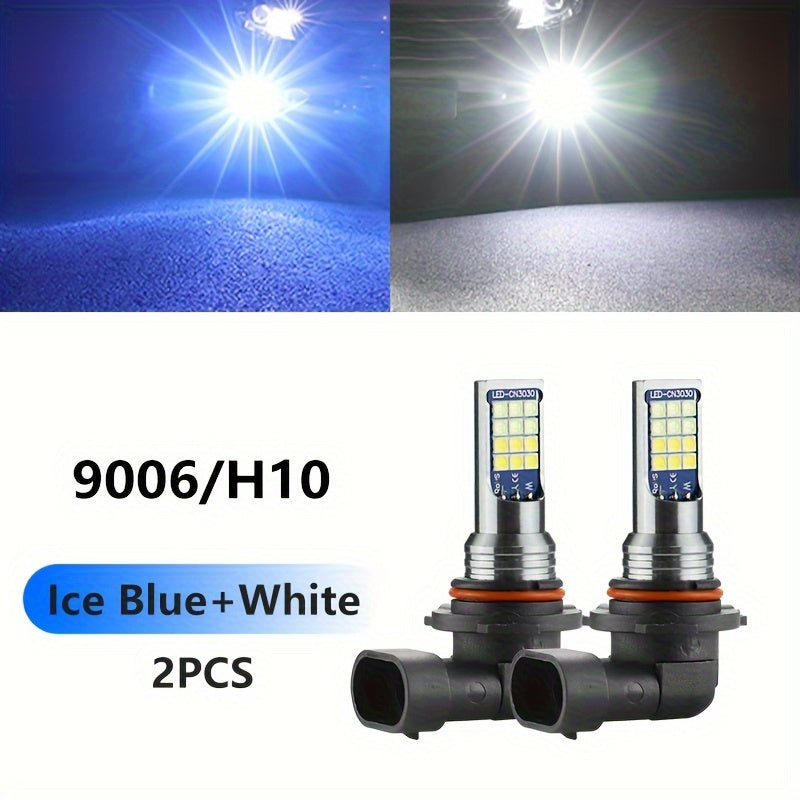 Car LED Fog Light Bulb 6000K White Ice Blue Yellow White 2 Pack