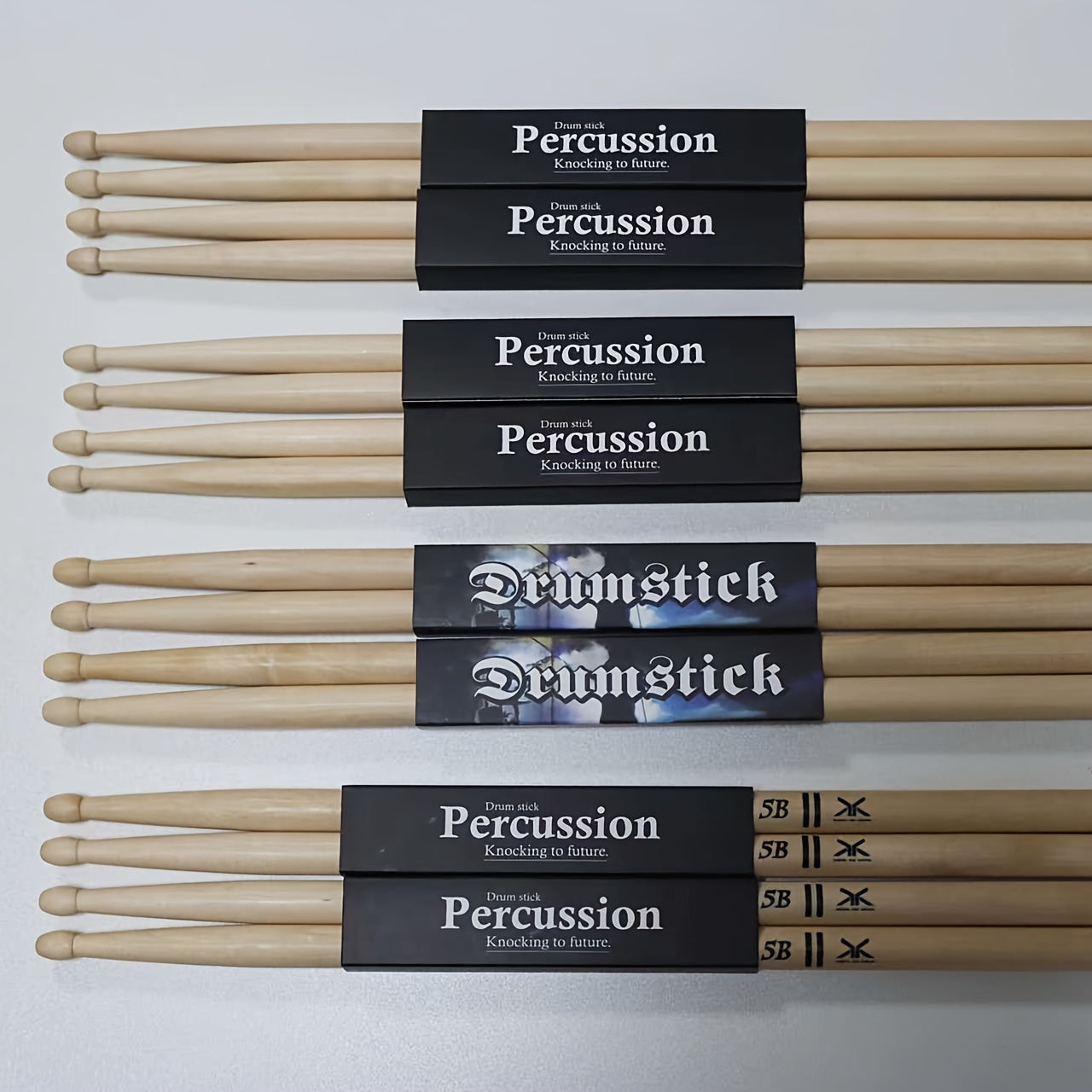 Maple Drumsticks 5B Size Khaki Unbranded Professional Percussion Accessories