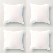 White Throw Pillow Covers Set with Zipper Closure Machine Washable for Living Room and Bedroom Decor