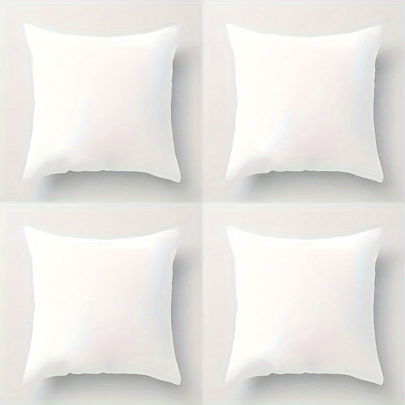 White Throw Pillow Covers Set with Zipper Closure Machine Washable for Living Room and Bedroom Decor