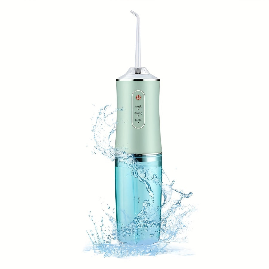 Rechargeable Water Flosser with 3 Modes and 4 Nozzle Functions for Oral Hygiene on the Go