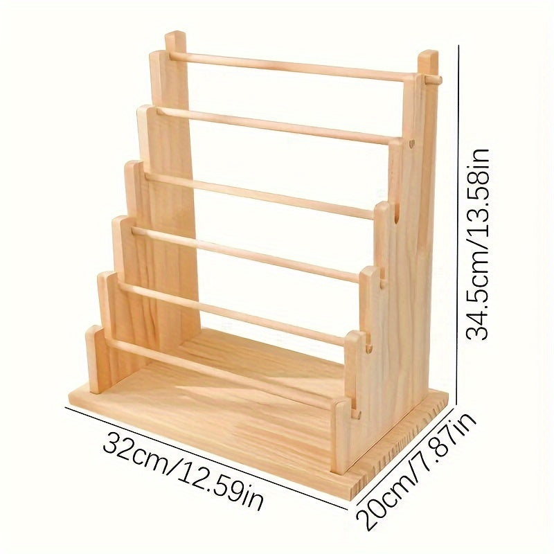 Wooden Jewelry Organizer with Multiple Tiers for Necklaces Bracelets and Earrings