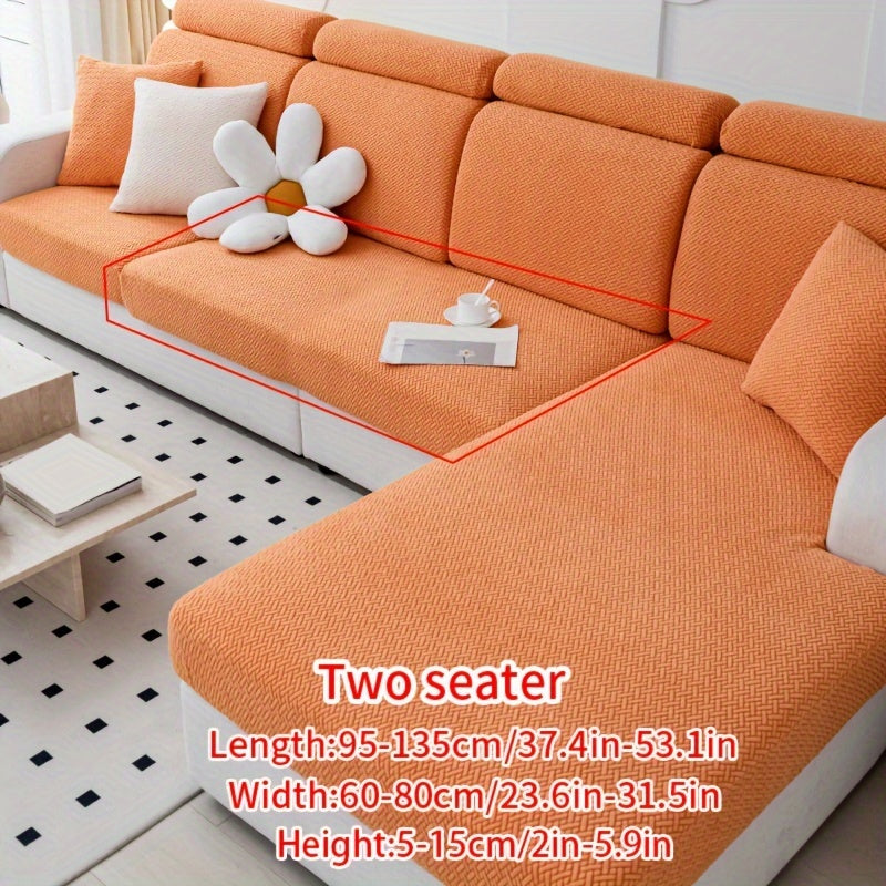 Современный жаккардовый чехол для дивана, изготовленный из прочного полиэстера и спандекса, не скользит, подходит для домашних животных, легкий в уходе, подходит для кресел и секционных диванов.