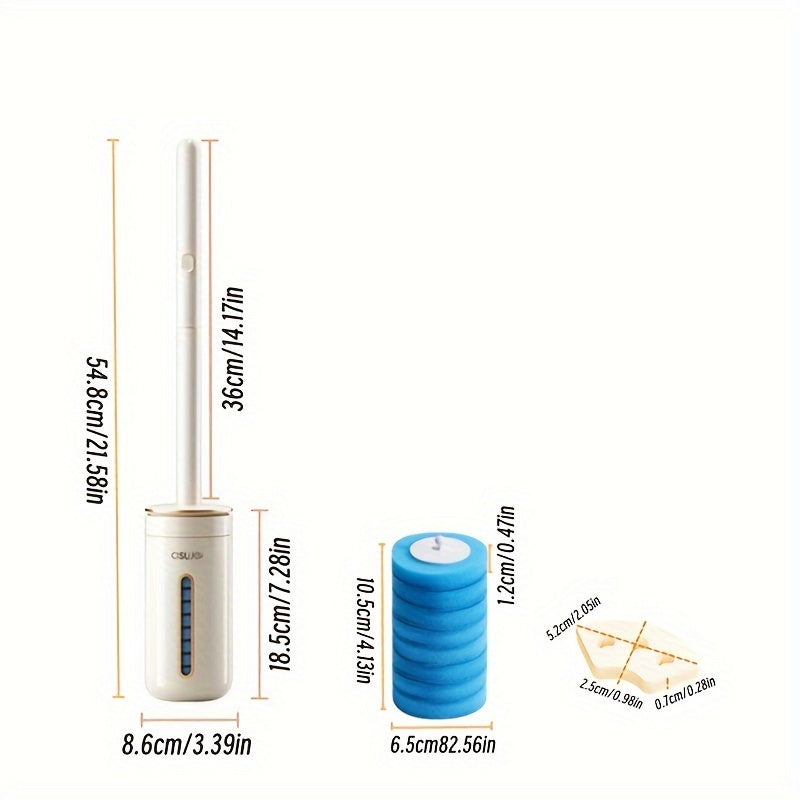 8 ta to'ldirish boshli va aromatizatsiyalangan planshetlar bilan birga foydalaniladigan bitta foydalaniladigan hojatxona cho'tkasi to'plami