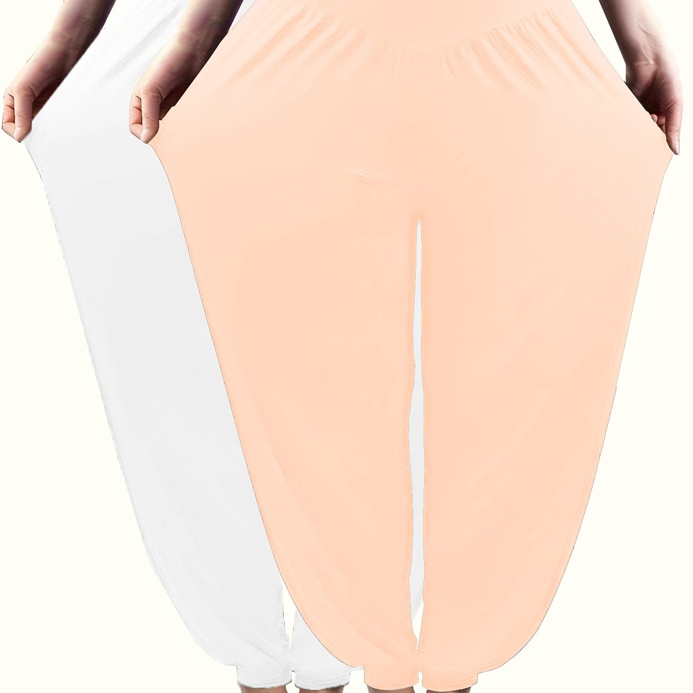 Women's Plus Size High Waist Jogger Pants Black Gray Stretchy Knit Fabric Casual Activewear