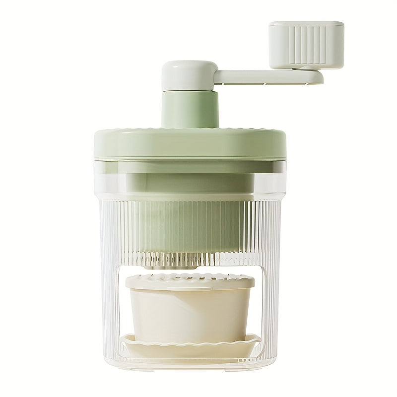 Manual hand crank slush maker for smoothies, no electricity required