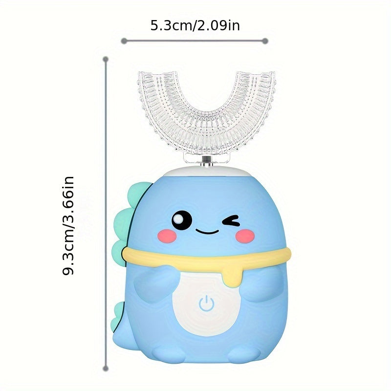 Bolalar multfilmiy dinozavr elektr tish cho'tkasi U-shaklida, taymerlar va bir nechta rejimlar bilan