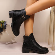 Women's Ankle Riding Boots - Anti-Slip Zipper Casual Footwear