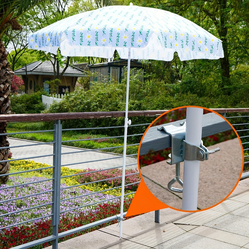 Stainless Steel Outdoor Umbrella Holder Clip for Patio Railings