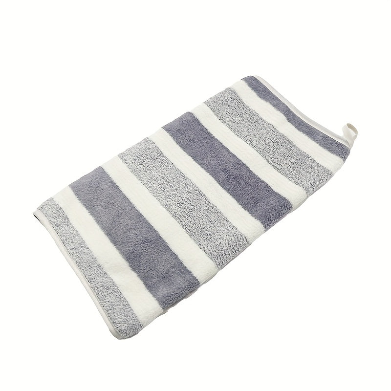 Coral Velvet Towel Wide Dark Print Absorbent Hair Drying