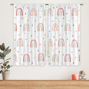 Bohemian Rainbow Cartoon Polyester Curtains 214x160cm 2 Pieces