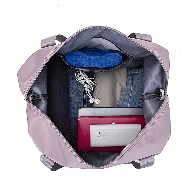 Large Capacity Nylon Travel Storage Bag with Zipper for Gym and Sports