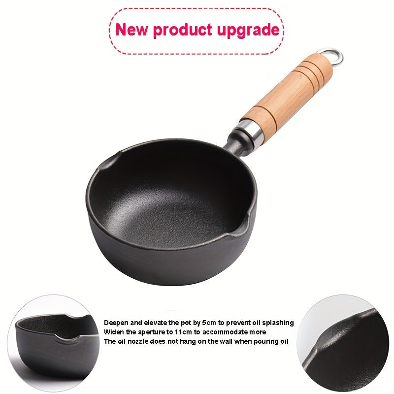 Qovurilgan tuxum dumplari mini qozonchada, qizdirilgan yog' bilan