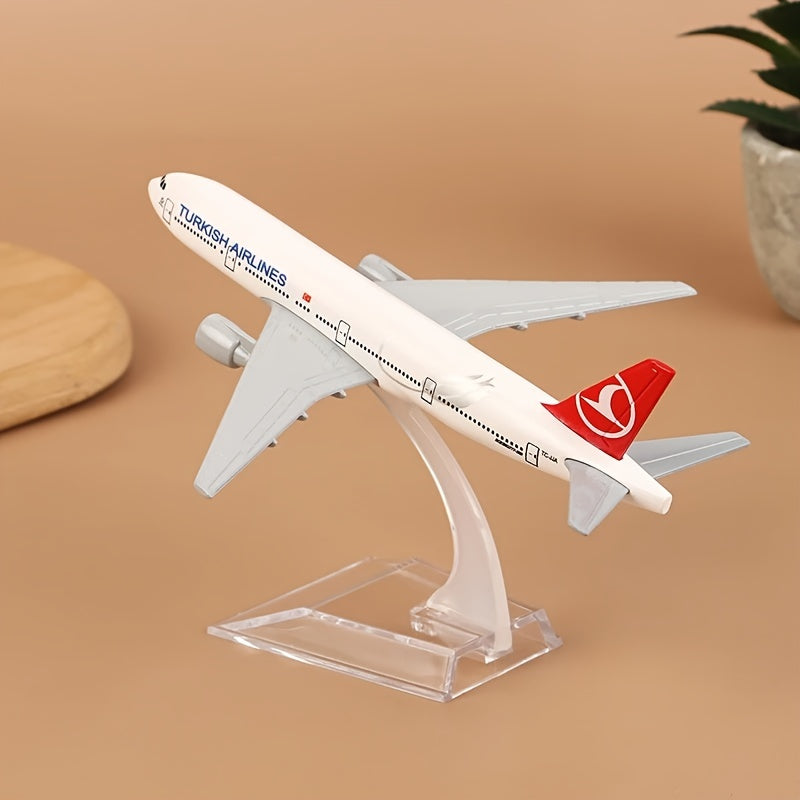 Diecast Model Airplane Boeing 777 1:400 Scale Aluminum White Collectible