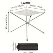 Portable Stainless Steel Fire Pit Grill for Camping Patio Foldable Mesh Design