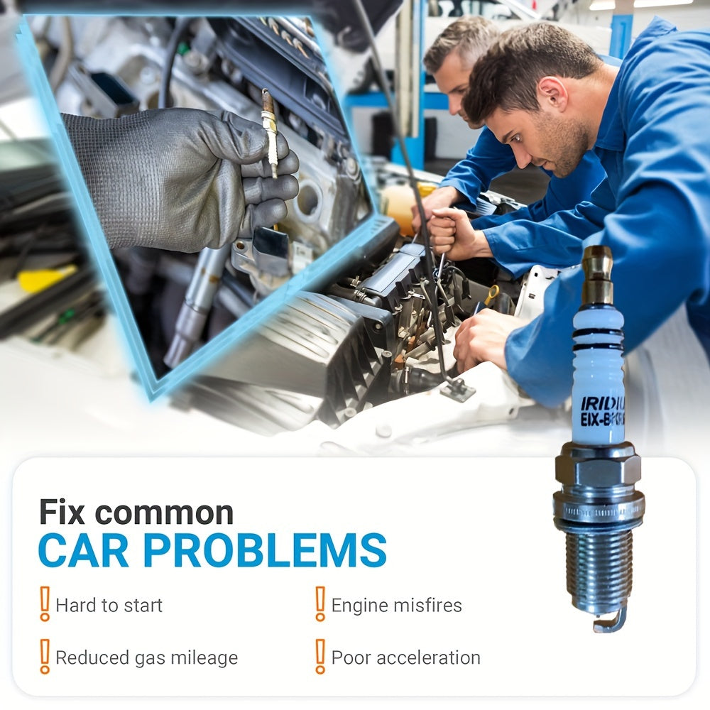 4 шт. свечей зажигания BKR6EIX-11 для автомобильных двигателей, высокая производительность, совместимы с несколькими моделями