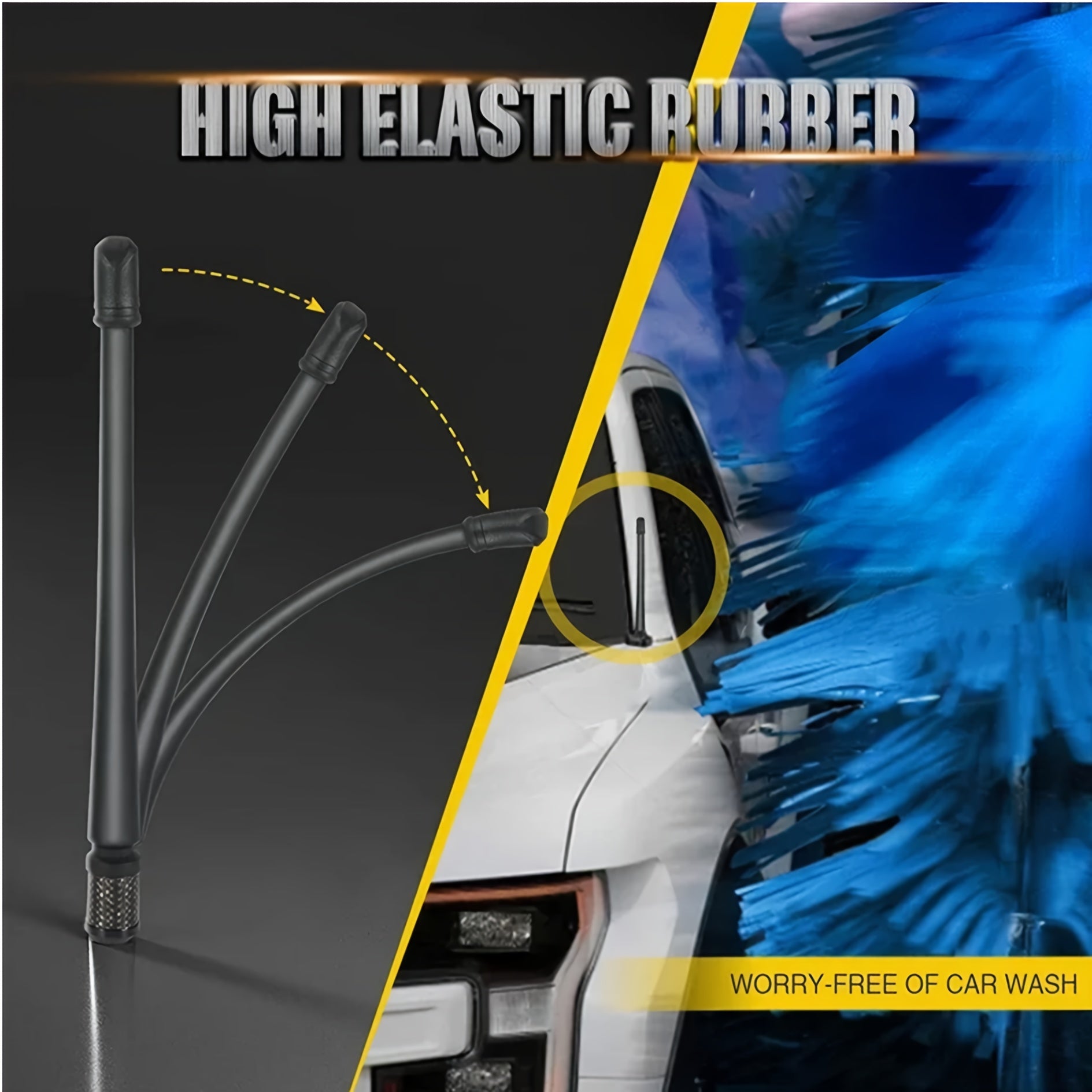 Universal Rubber Car Antenna Enhances FM/AM Reception, Flexible Bending