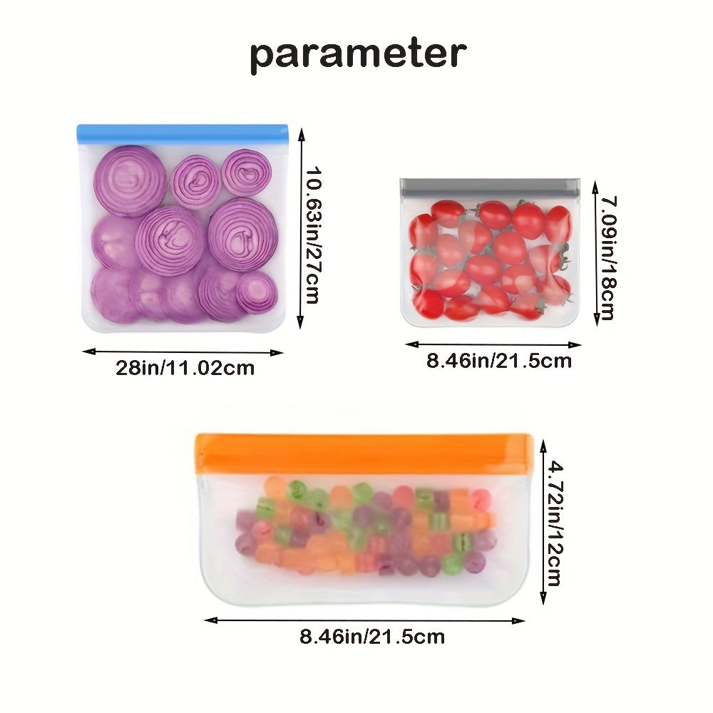 1 набор из 10 многоразовых силиконовых пакетов для хранения продуктов, герметичные контейнеры, которые стоят сами по себе, пакеты для сэндвичей без BPA, нетоксичные, безопасные для посудомоечной машины и морозильника, необходимые кухонные аксессуары