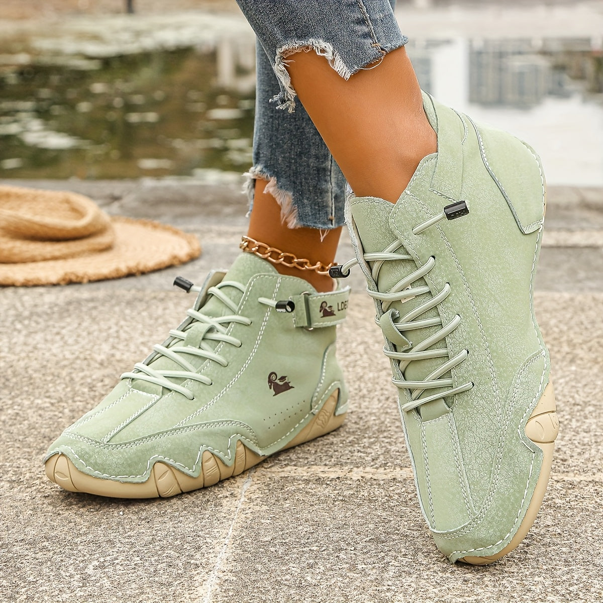 Women's Slip-On Sneakers Casual Low-Top Walking Shoes Faux Cover Upper