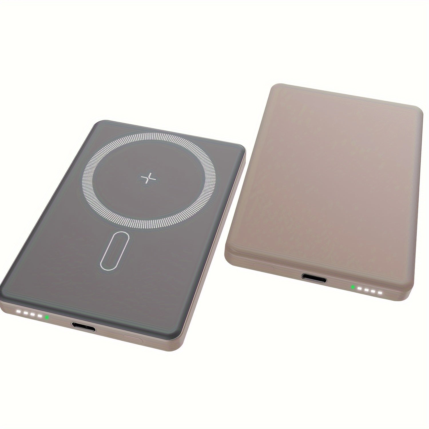 Алюминиевый беспроводной внешний аккумулятор с быстрой зарядкой для iPhone и Android, идеален для путешествий и экстренных ситуаций.