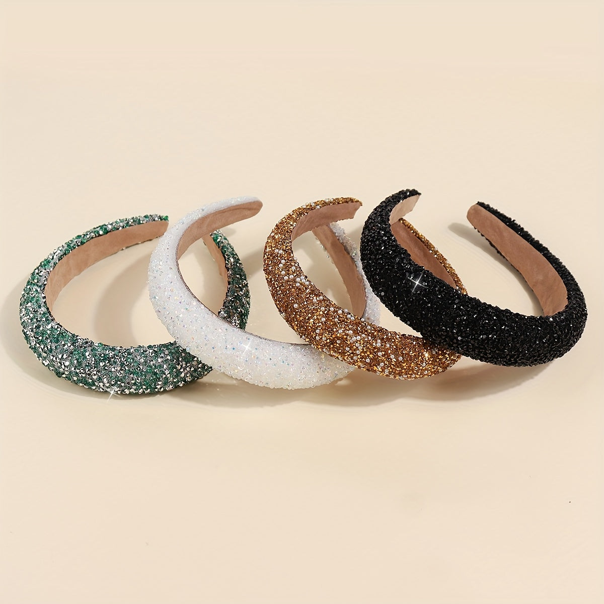 Women’s Baroque Rhinestone Headband Colorful Elegant Hair Accessory for Daily Wear