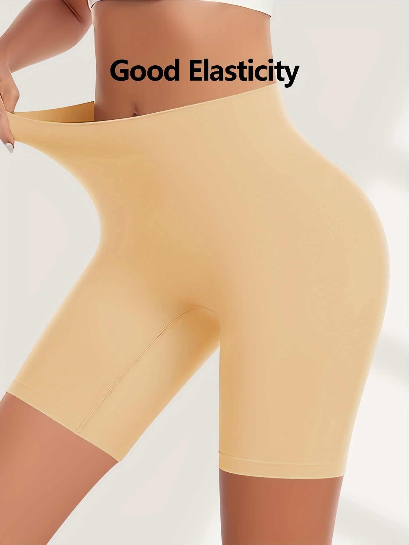 Шорты для женщин с высокой талией, моделирующие, из нейлона и спандекса, для похудения и подъема ягодиц, черные