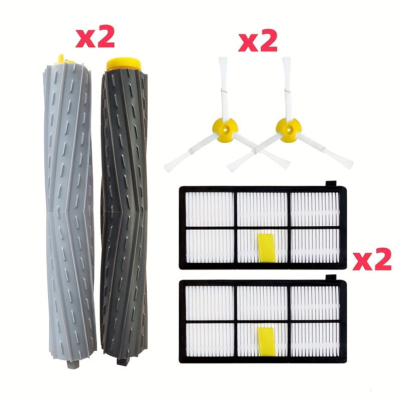 6-Pack Side Brushes HEPA Filter Debris Extractor for Robotic Vacuum Models