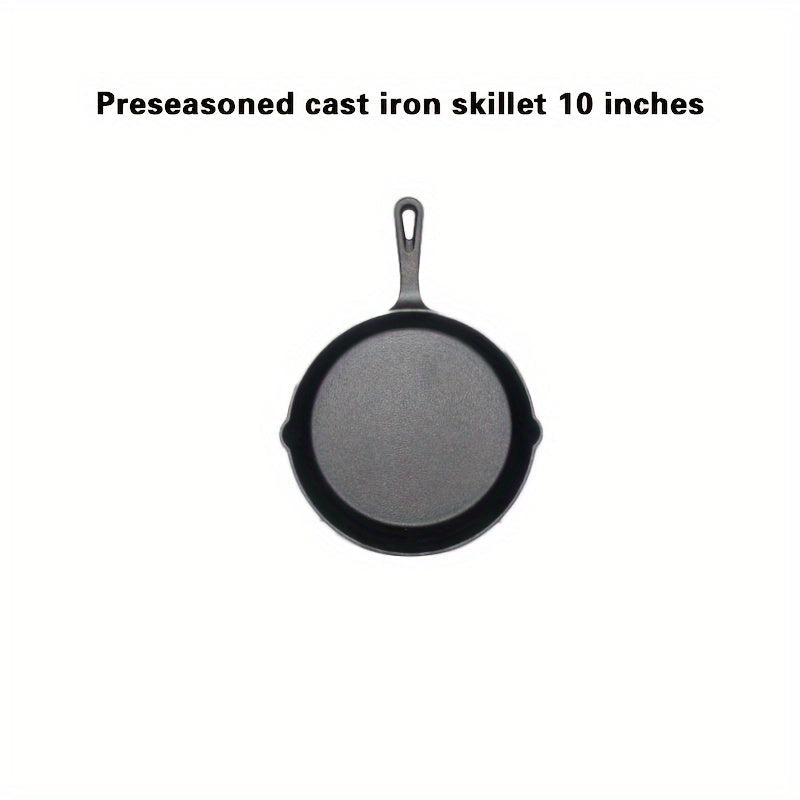 Cast Iron Skillet Set 4-Piece Pre-Seasoned Indoor Outdoor Cookware