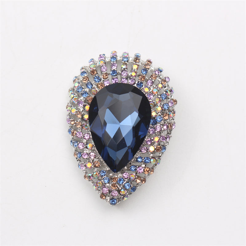 Women’s Teardrop Rhinestone Brooch Pin Enamel Jewelry Accessory